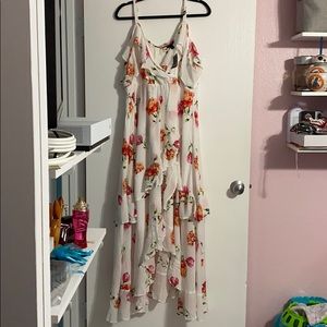 Torrid White Floral Maxi Dress